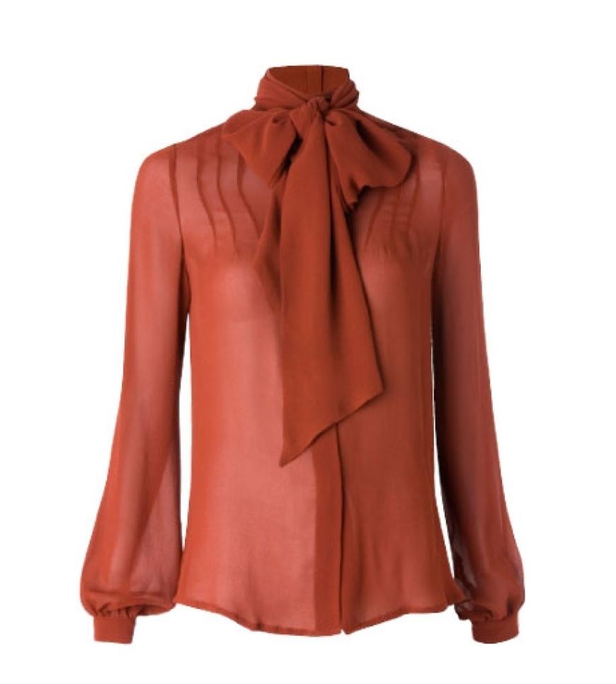 Schluppenbluse aus Chiffon von Mango, ca. 70 Euro