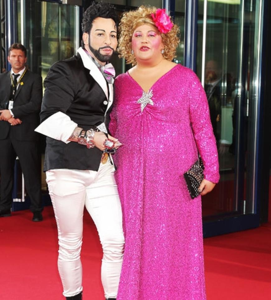 Da haben sich zwei gefunden: Designer Harald Glööckler und Comedian Cindy aus Marzahn
