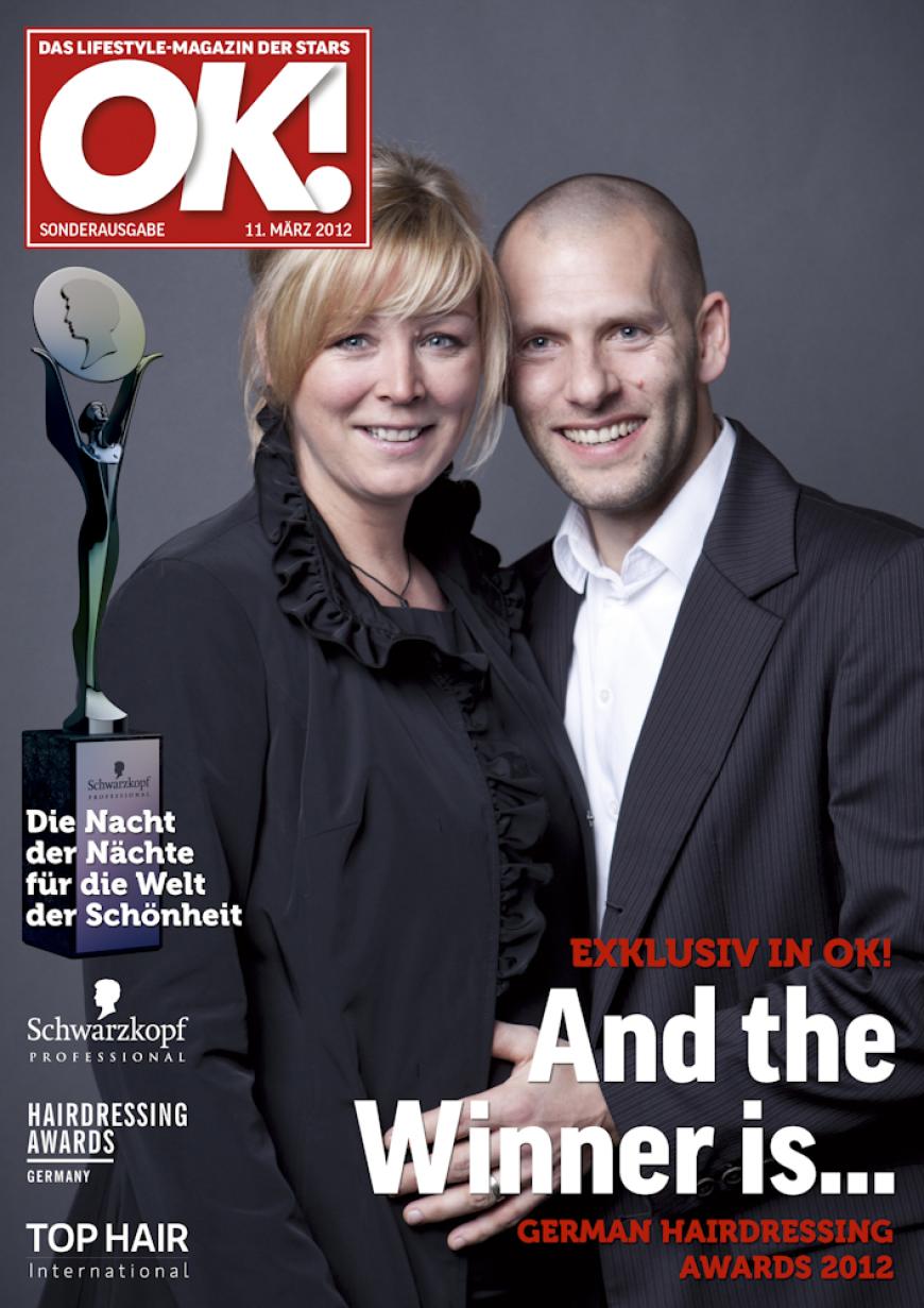 Einmal im Leben das Cover der OK! zieren! Für die Gäste des „German Hairdressing Award 2012“ wurde dieses Traum Wirklichkeit. Jeder Gast des Gala-Abends konnte an einem persönlichen OK! Fotoshooting teilnehmen - und die tollen Ergebnisse sehen Sie hier! Viel Spaß beim Durchklicken!