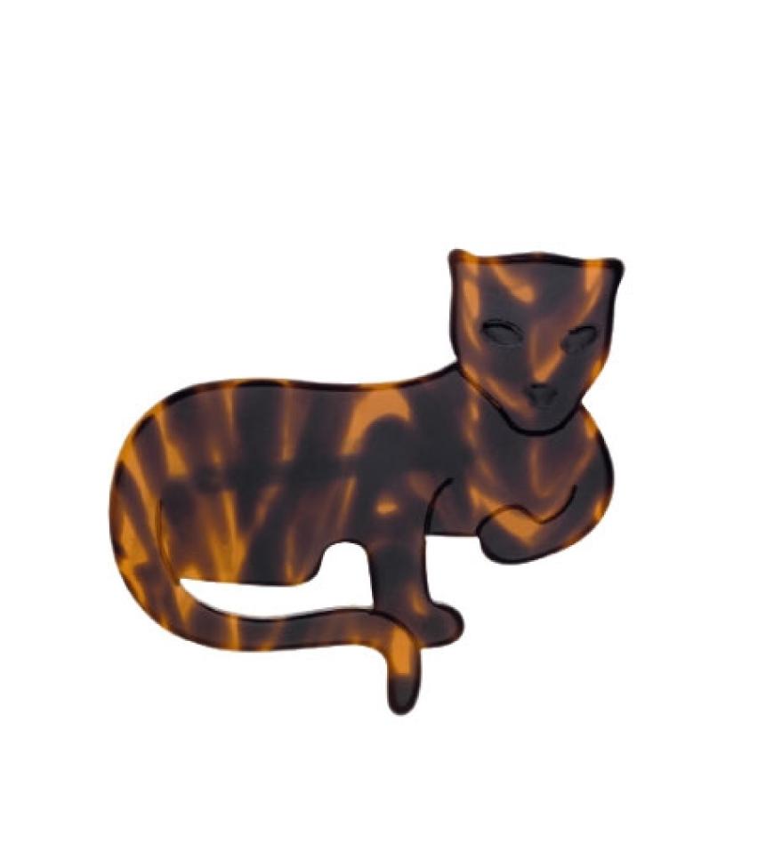Katzen-Brosche in Hornoptik von A.P.C., ca. 45 Euro