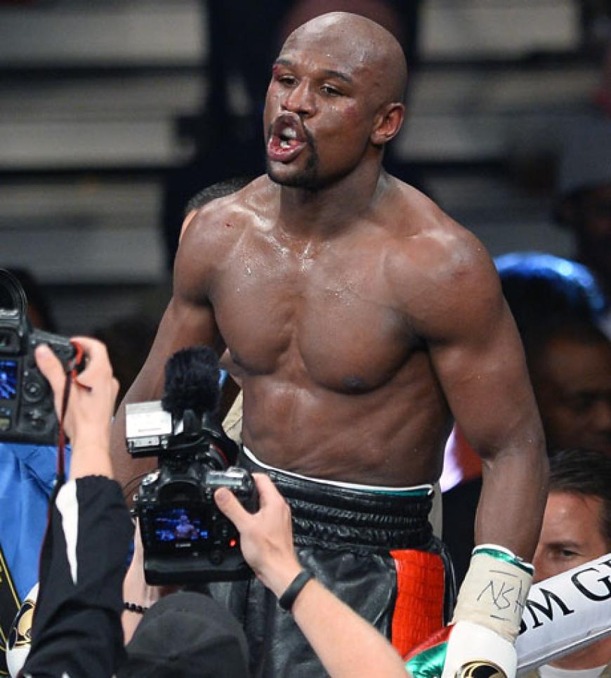 Profi-Boxer Floyd Mayweather Jr. liegt mit einem Jahreseinkommen von 105 Mio. Dollar (ca. 76,7 Mio. Euro) auf Platz 8