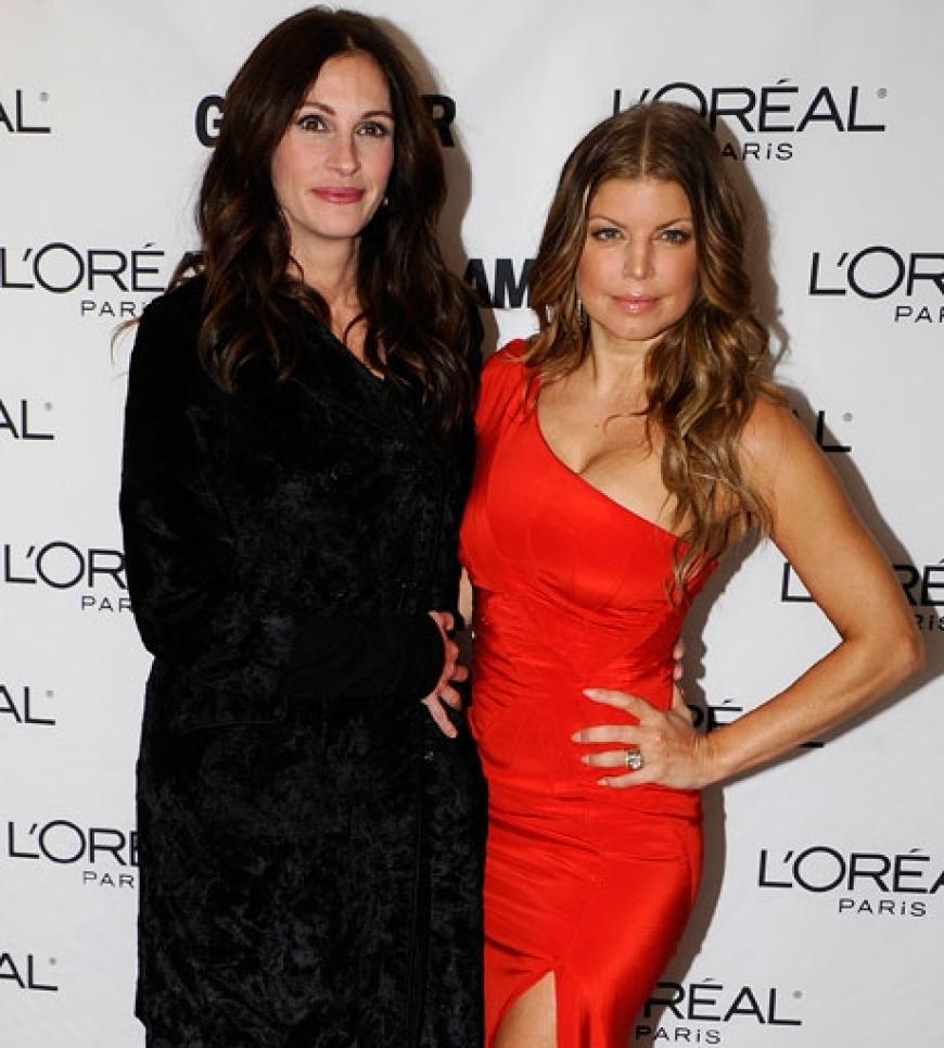 Preisträgerinnen im Doppelpack: Julia Roberts und Fergie