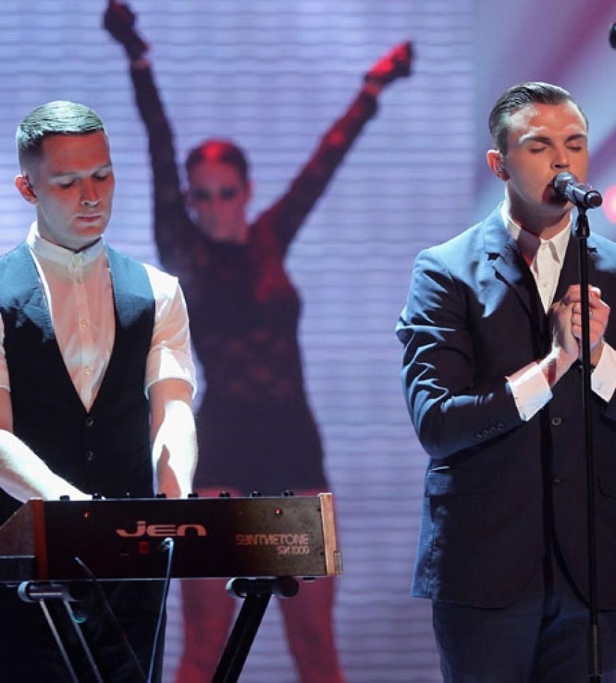 Großer Auftritt: Adam Anderson und Theo Hutchcraft von