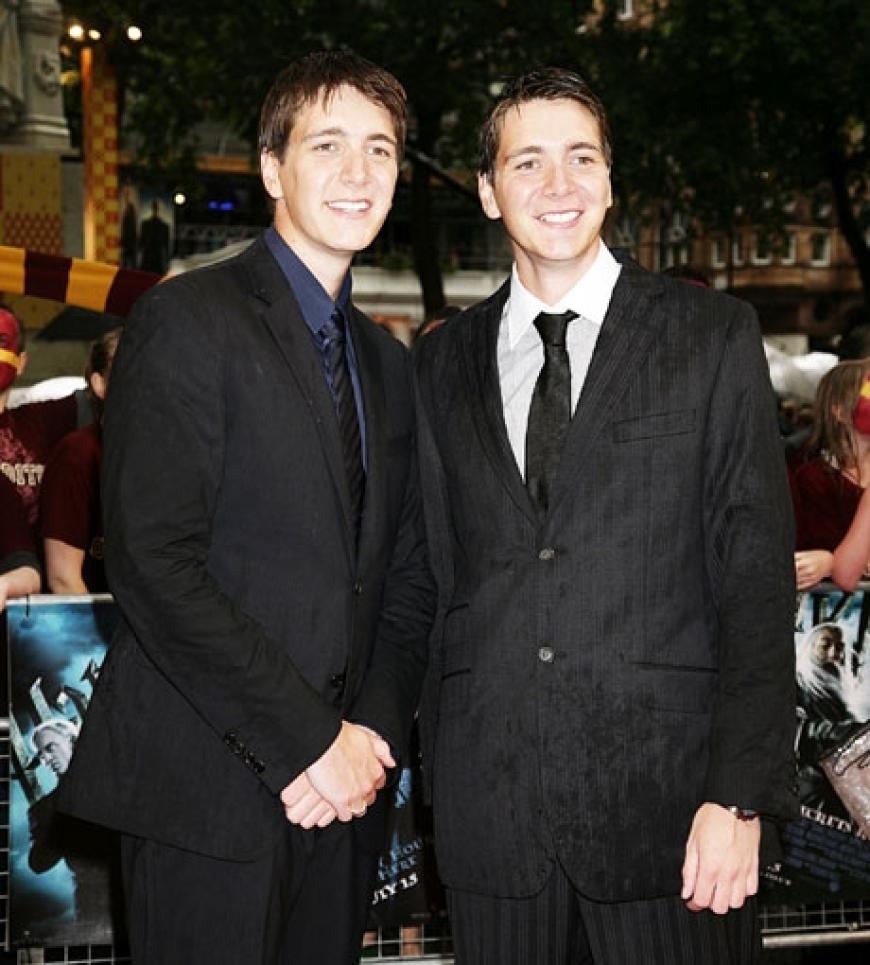 Die Zwillinge James und Oliver Phelps spielen im Film die Weasley-Zwillinge