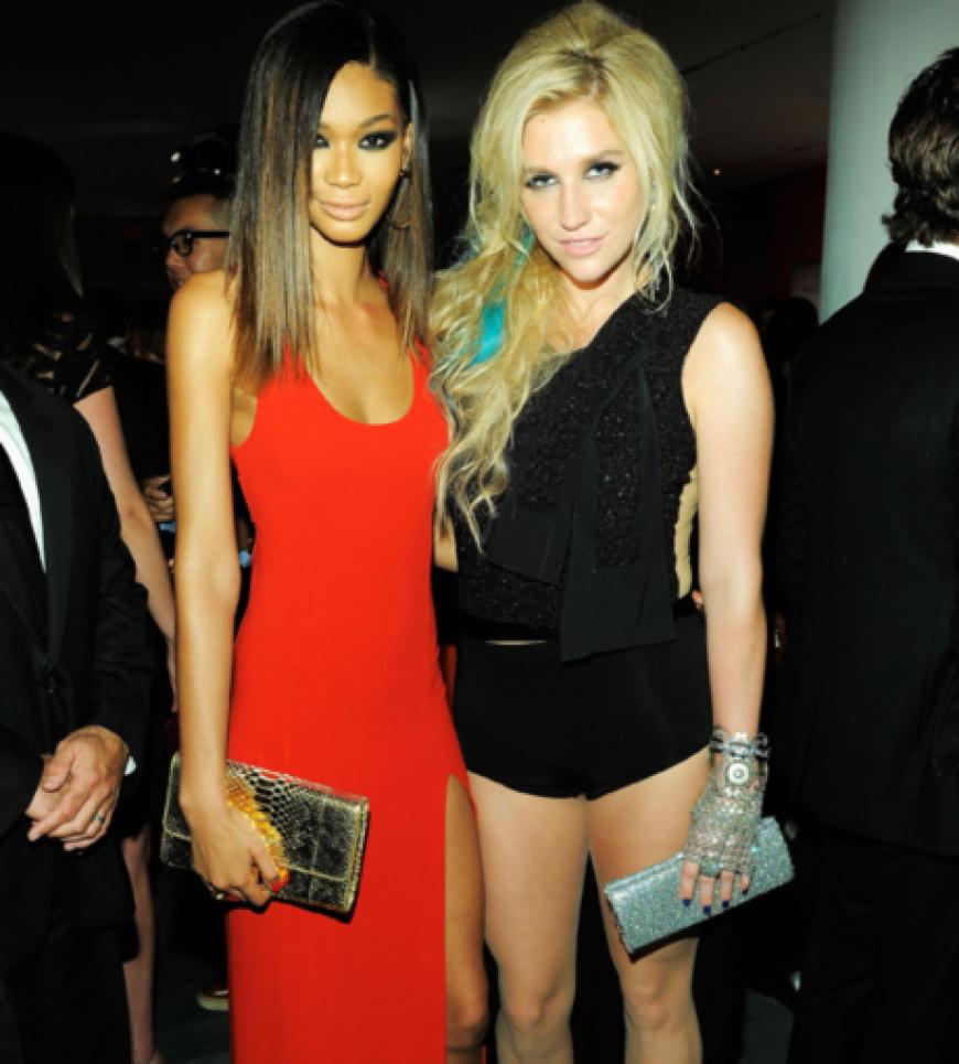 Auch Sängerin Kesha ließ sich nicht zwei Mal bitten und kam ganz in Schwarz. Model Chanel Iman strahlte hingegen mit ihrem bodenlangen Kleid um die Wette