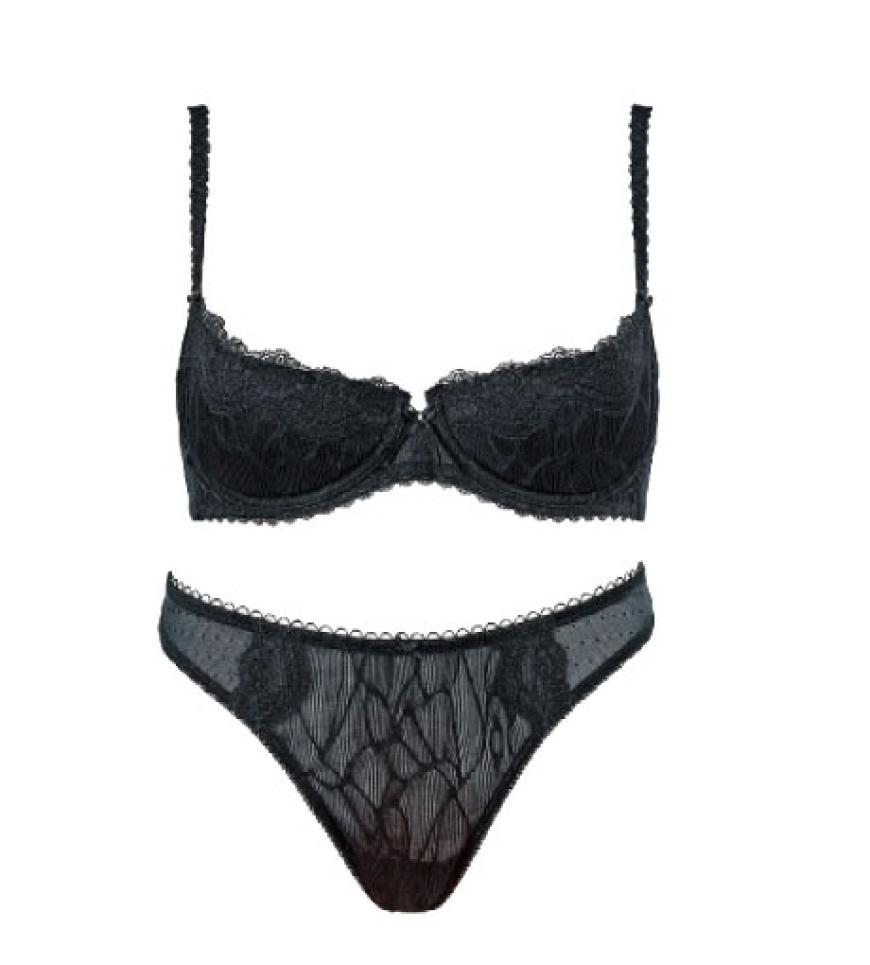 Mustermix von Triumph: Push-up-BH ca. 35 Euro, String ca. 15 Euro
