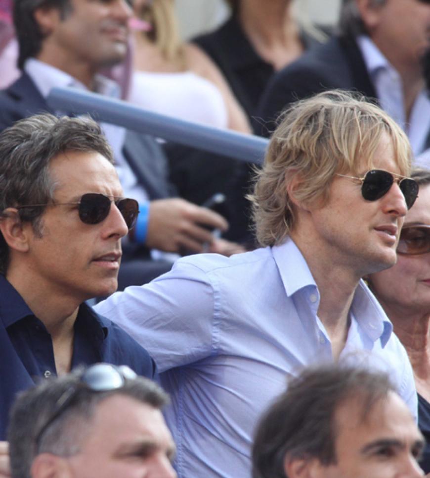 Einen echten Kumpeltag gönneten sich Ben Stiller und Owen Wiilson bei den US Open