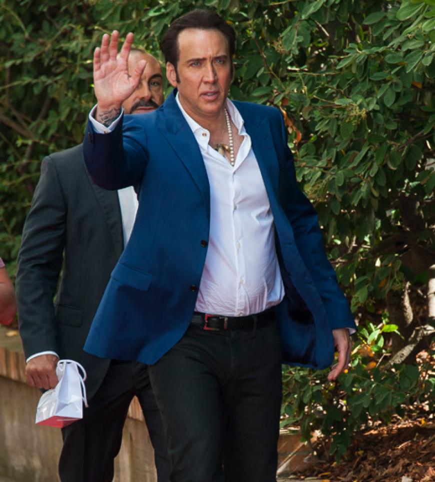 Nicolas Cage eilte zu der Pressekonferenz von