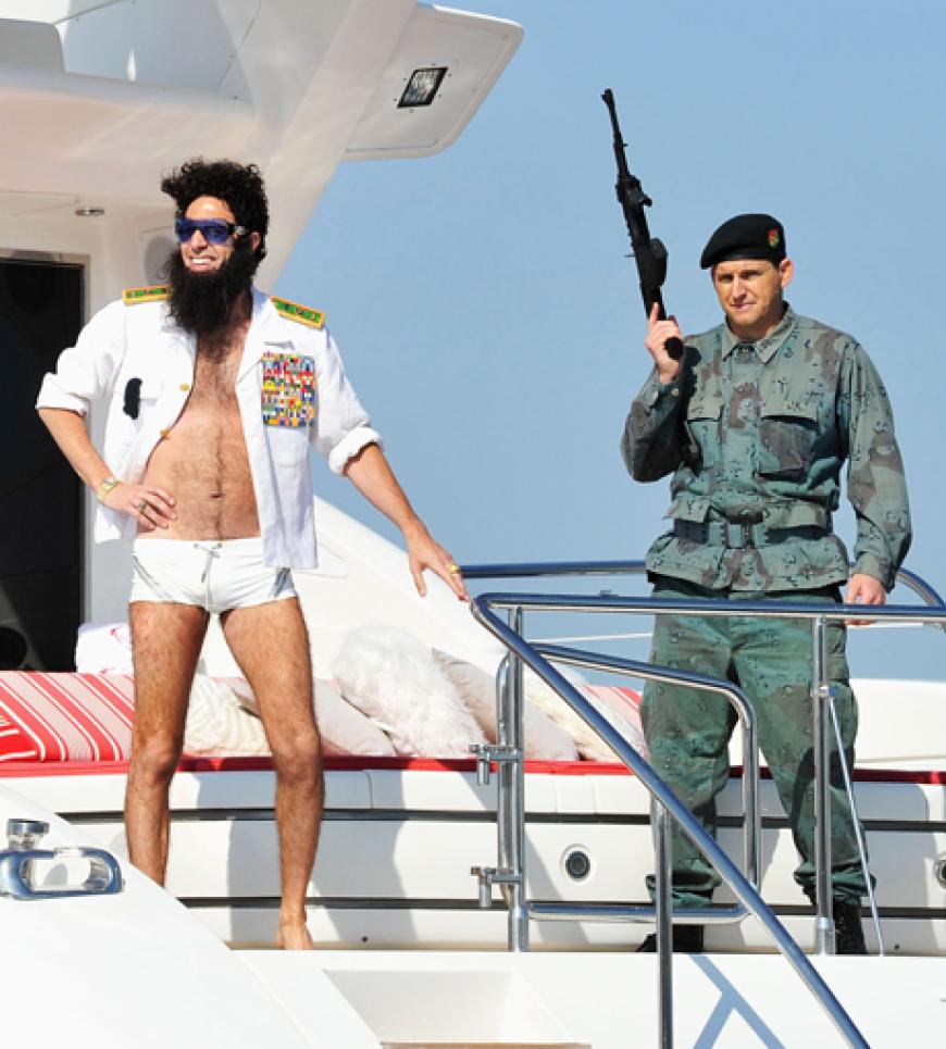 Schabernack mit Sacha Baron Cohen: Der schippert als
