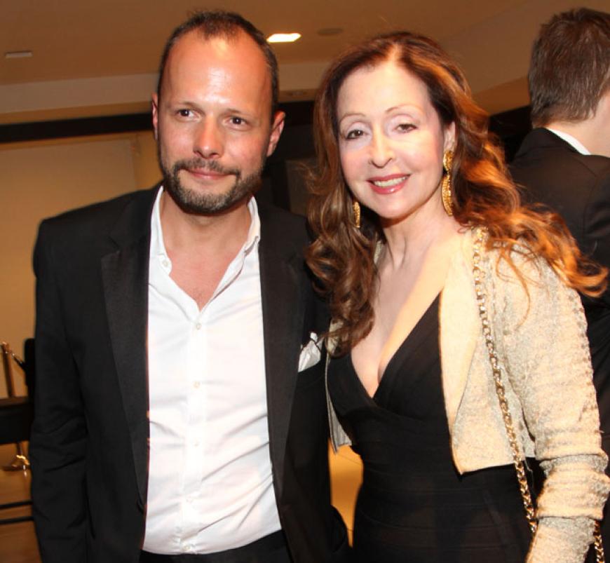 Vicky Leandros und Alexander Franke, der Geschäftsführer des Alsterhauses
