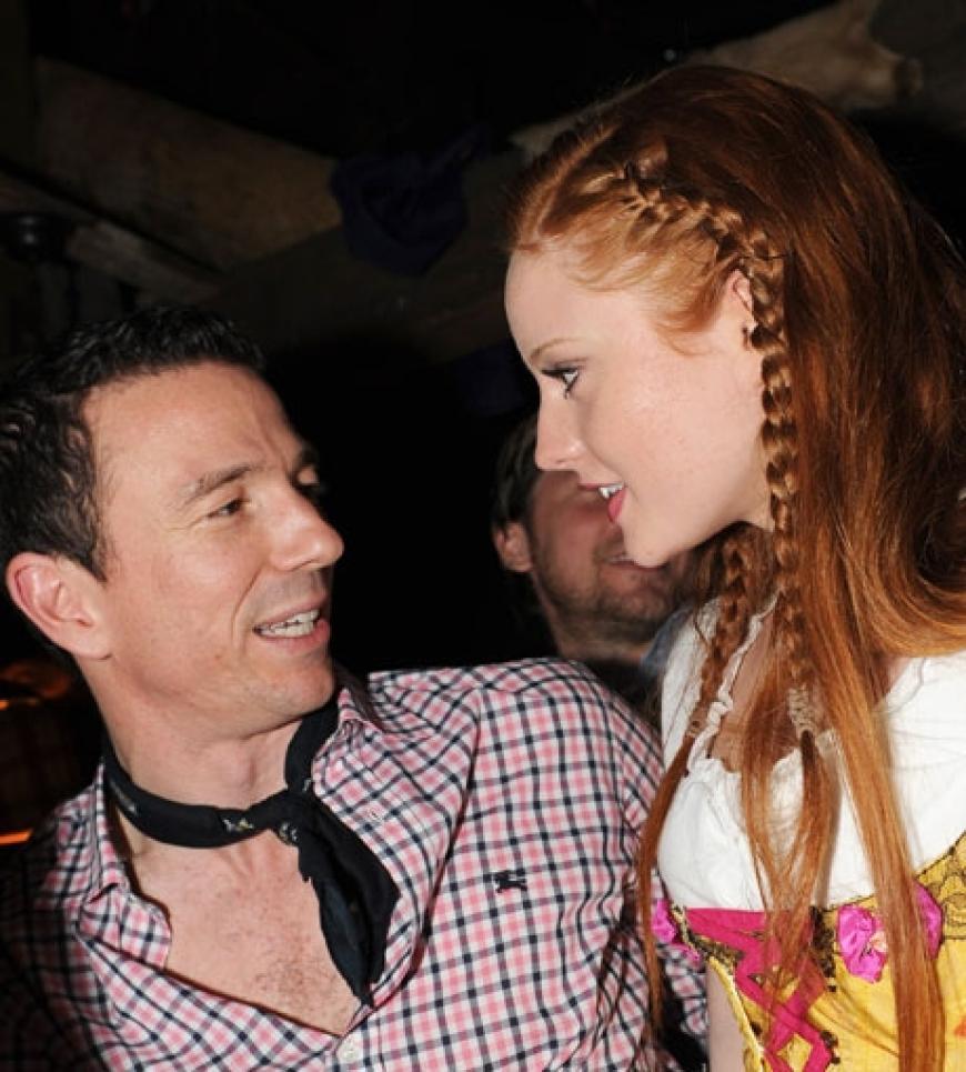 Model Barbara Meier und Produzent Oliver Berben feiern gemeinsam die Wiesn 2009