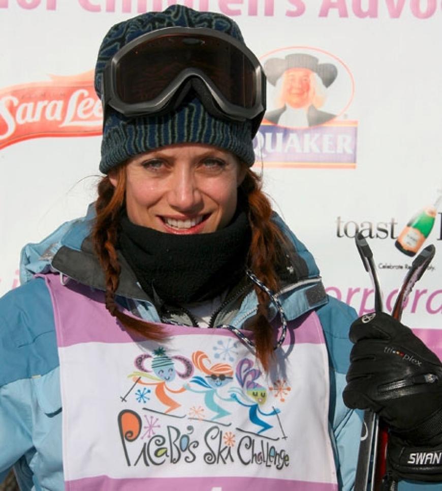 Kate Walsh bei einem Ski-Rennen