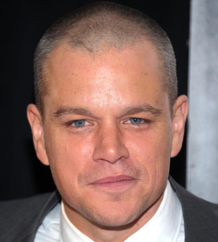 Immer noch ganz kurze Haare: Matt Damon