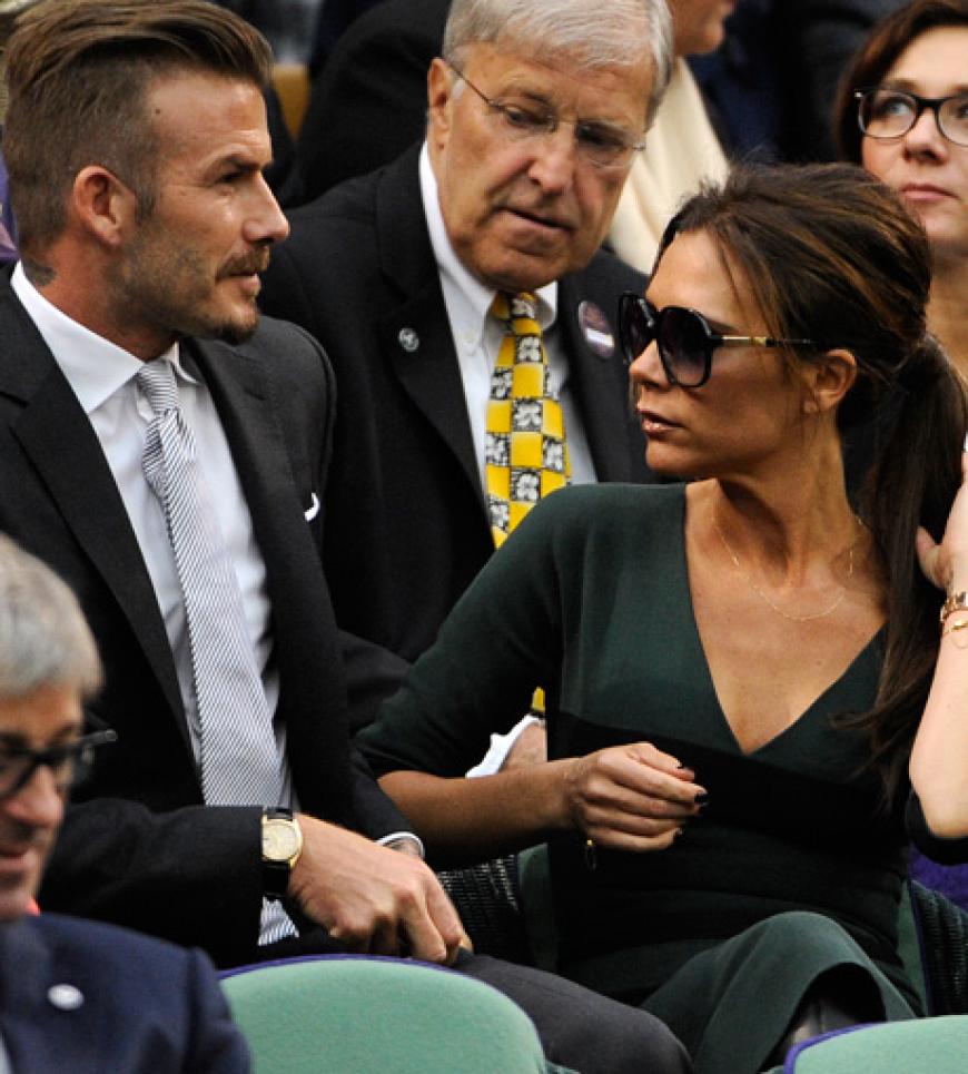 David und Victoria Beckham in Wimbledon