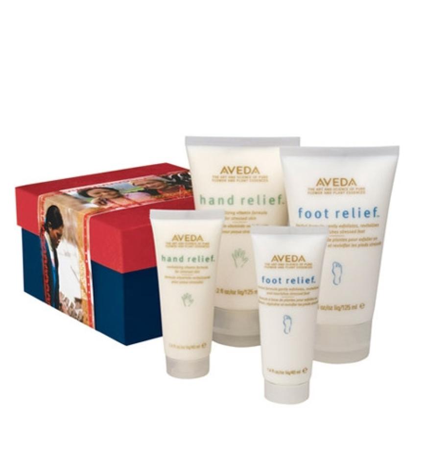 Für beanspruchte Hände und Füße hat Aveda das perfekte Pflegeset. Mit wertvollen Pflanzenextrakten, ca. 49 Euro
