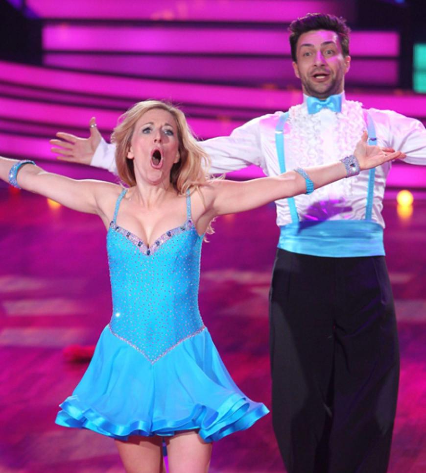 Für ihren Jive holte das Tanzpaar Stefanie Hertel und Sergiy Plyuta insgesamt 27 Punkte