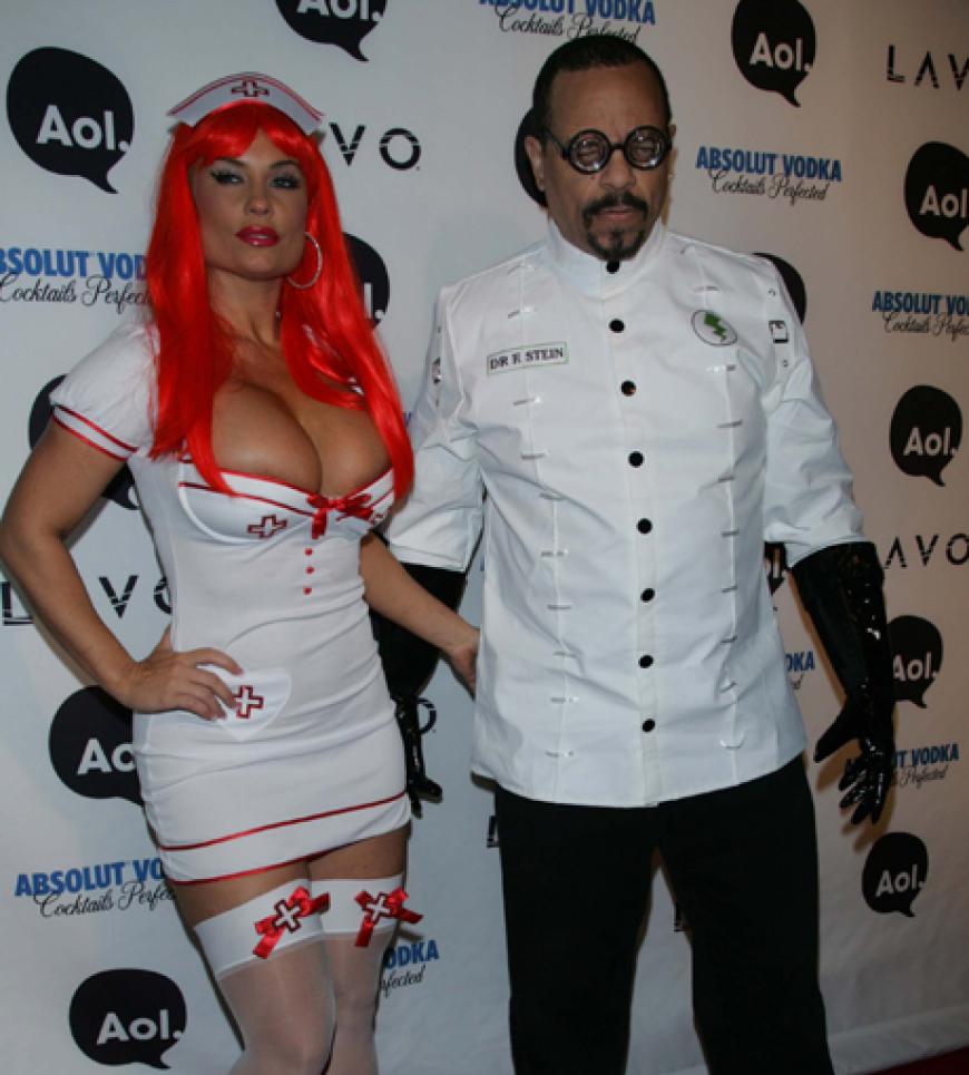 Auch zu Gast auf der Party: Rapper Ice T als Professor und seine Frau CoCo als Krankenschwester in Latex
