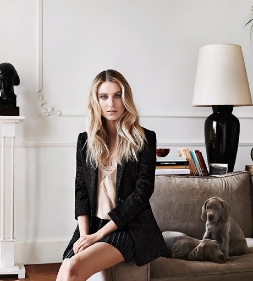 Dree posiert für die Herbstkampagne des italienischen Fashion-Labels