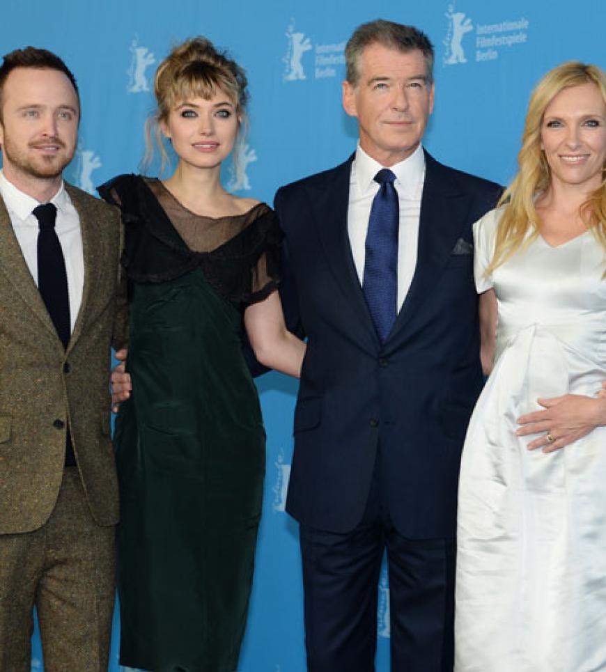 Aaron Paul, die britische Schauspielerin Imogen Poots, Pierce Brosnan und die Australierin Toni Collette stellten ihren Film
