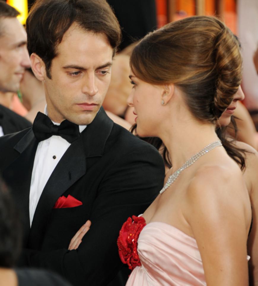 Gemeinsam mit ihrem Verlobten Benjamin Millepied fieberte sie ihrem Golden Globe als
