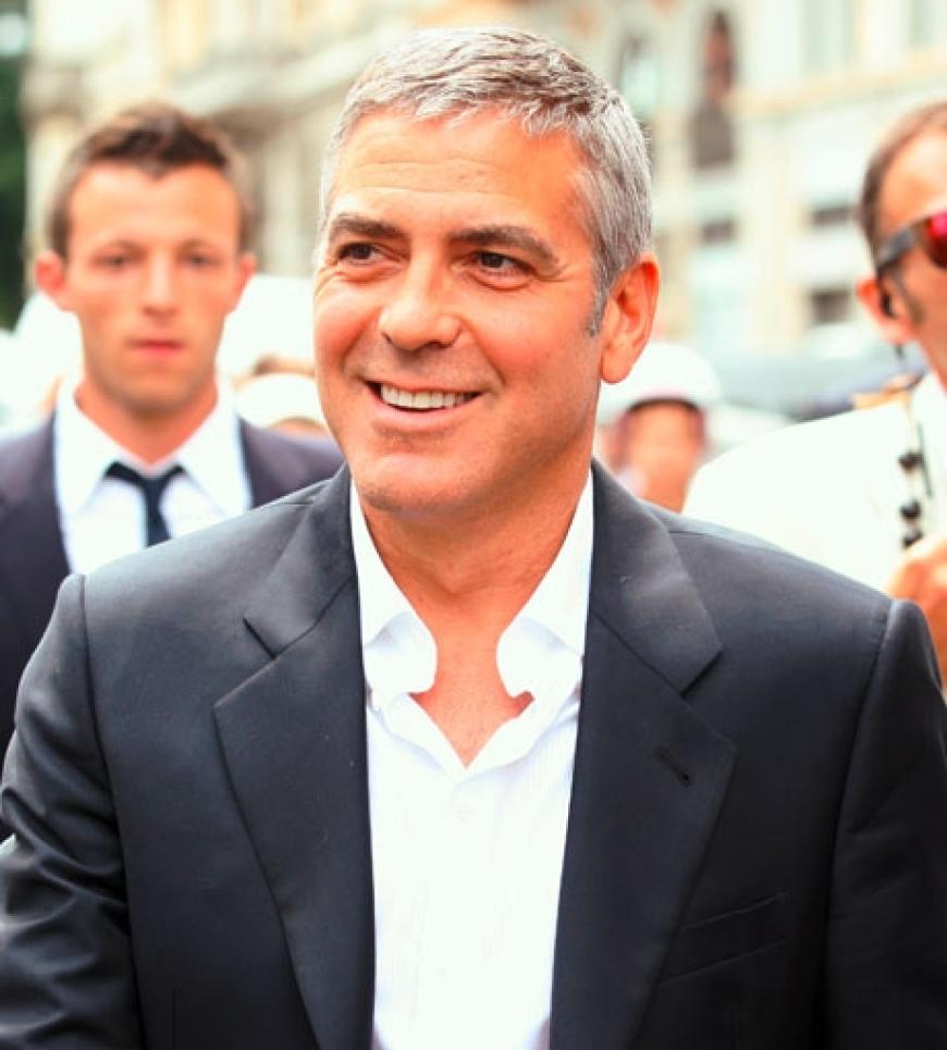 George Clooney am Set für Nespresso
