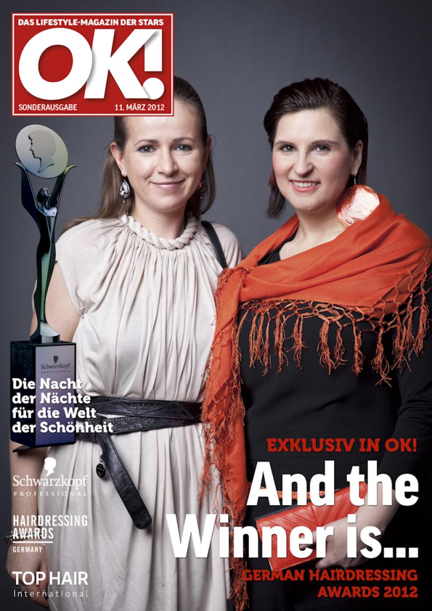 Einmal im Leben das Cover der OK! zieren! Für die Gäste des „German Hairdressing Award 2012“ wurde dieses Traum Wirklichkeit. Jeder Gast des Gala-Abends konnte an einem persönlichen OK! Fotoshooting teilnehmen - und die tollen Ergebnisse sehen Sie hier! Viel Spaß beim Durchklicken!