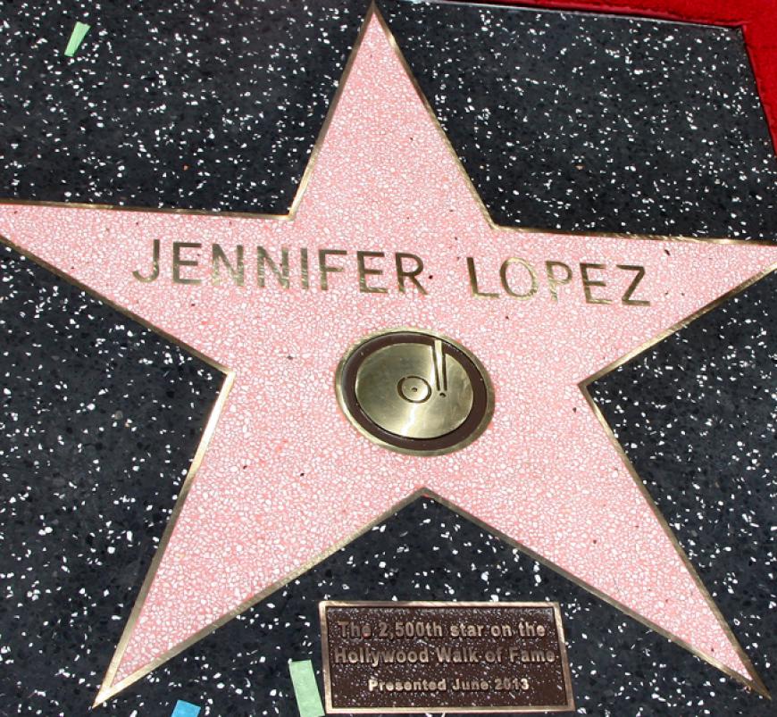 Da ist das Ding: Jennifer Lopez' Stern trägt die Nummer 2.500