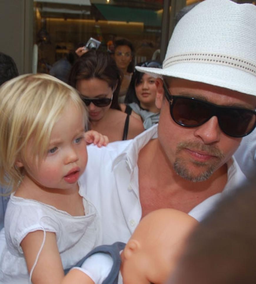 Brad Pitt mit seiner Tochter Shiloh. Auch für ihn ist mit dem reichen Kindersegen ein Wunsch in Erfüllung gegangen