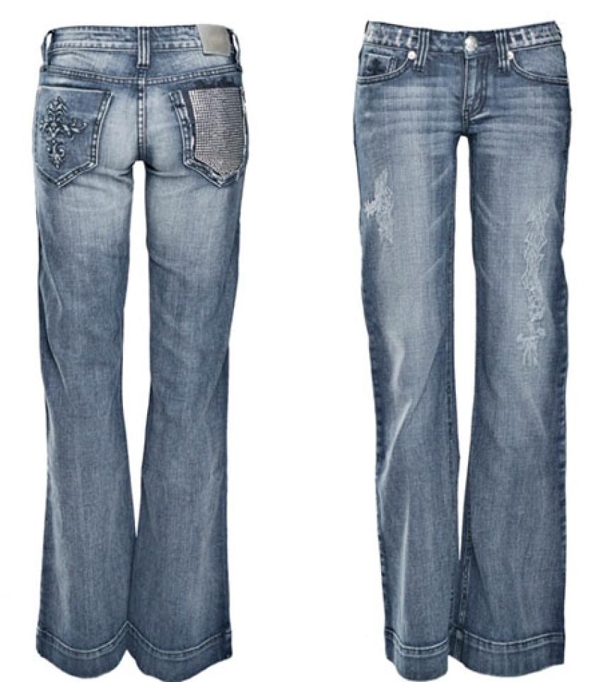 Seventh Heaven (Bell Bottom Jean with Swarovski White Chrystal)