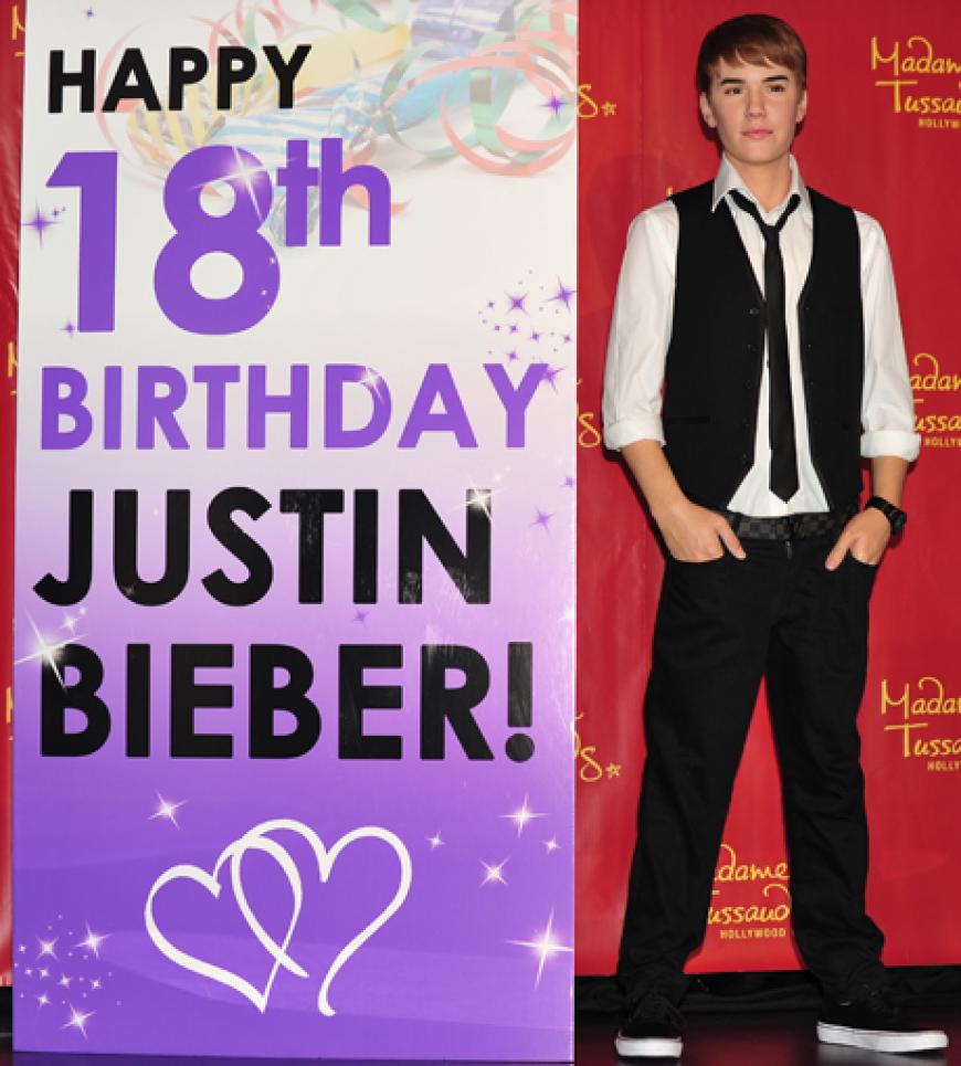 Zum 18. Geburtstag bekam Justin Bieber eine Wachsfigur bei Madame Tussauds in Hollywood