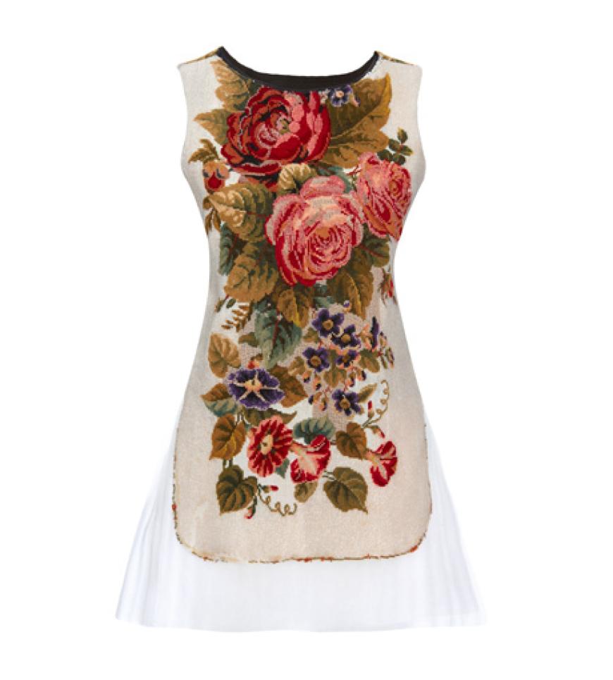 Vom Laufsteg inspiriert, für uns kopiert: romantisches Kleid mit Rosen-Print über asos.de, ca. 85 Euro