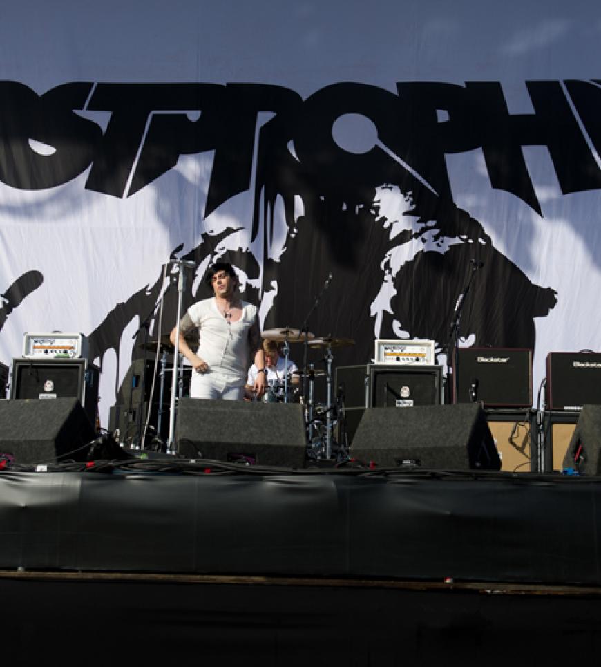 Lostprophets bereiten ihren Bühnenauftritt vor