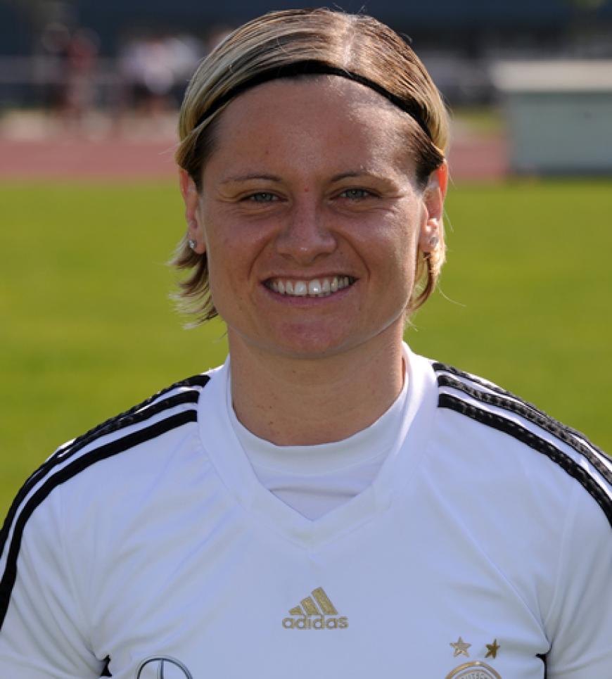 Martina Mueller spielt im Sturm. Regulär kann man sie beim VfL Wolfsburg bewundern