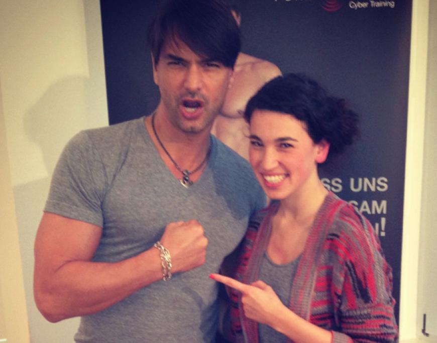 ... Sportstunde mit Model Marcus Schenkenberg ...