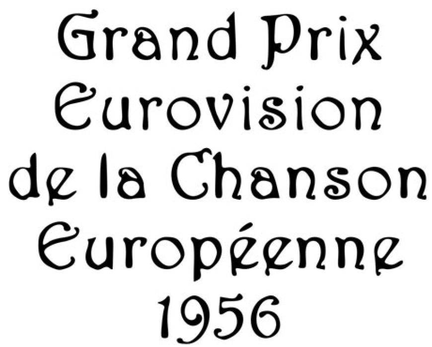 Das Logo des ersten 'Eurovision Song Contests' im Jahr 1956. Damals trug er den Namen 'Grand Prix de la Chanson Européene'
