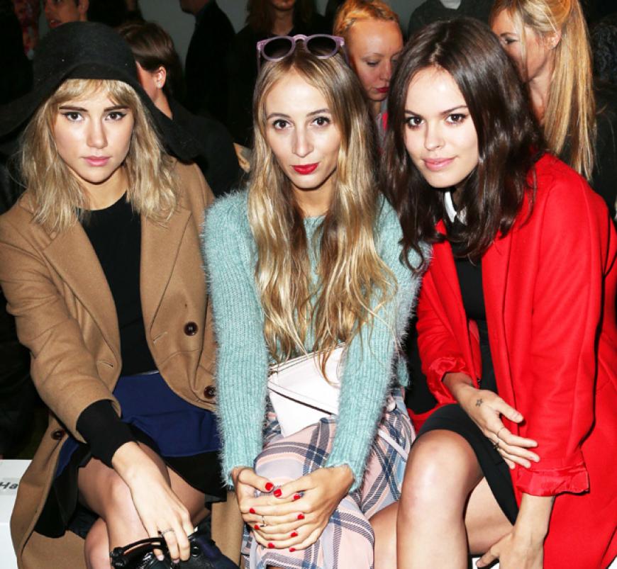 Suki Waterhouse (leider ohne Lover Bradley Cooper) mit Harley Viera Newton und Atlanta de Cadenet