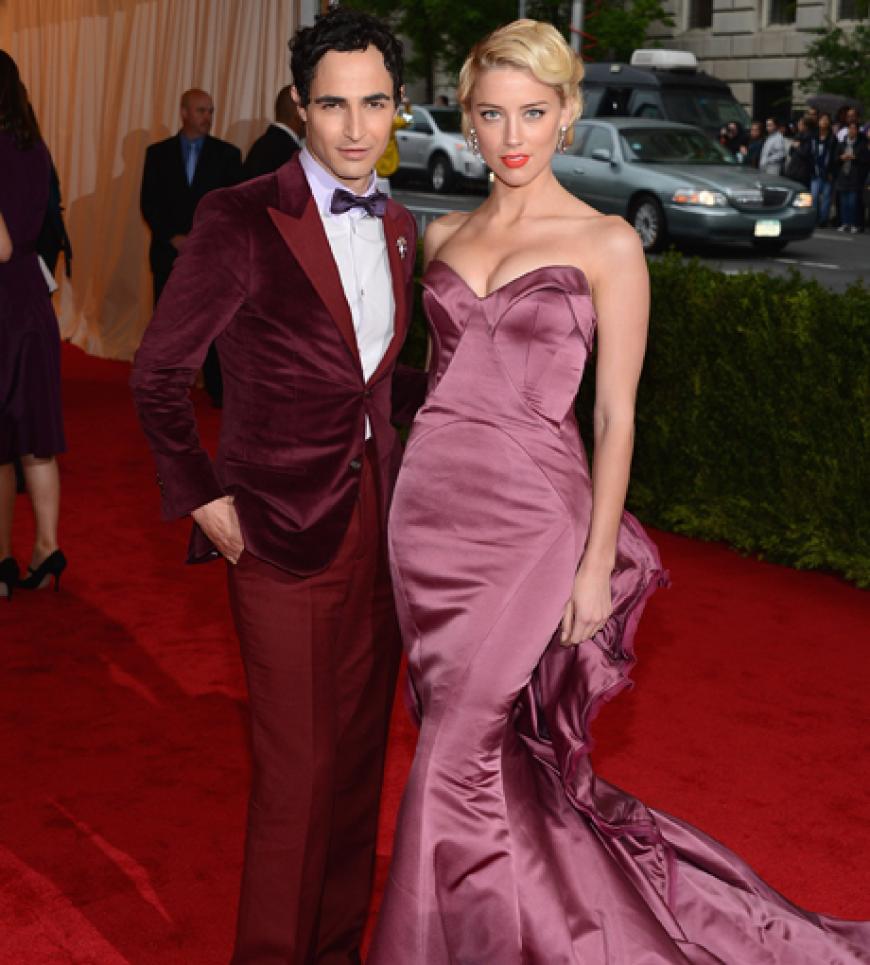 Zac Posen und Amber Heard