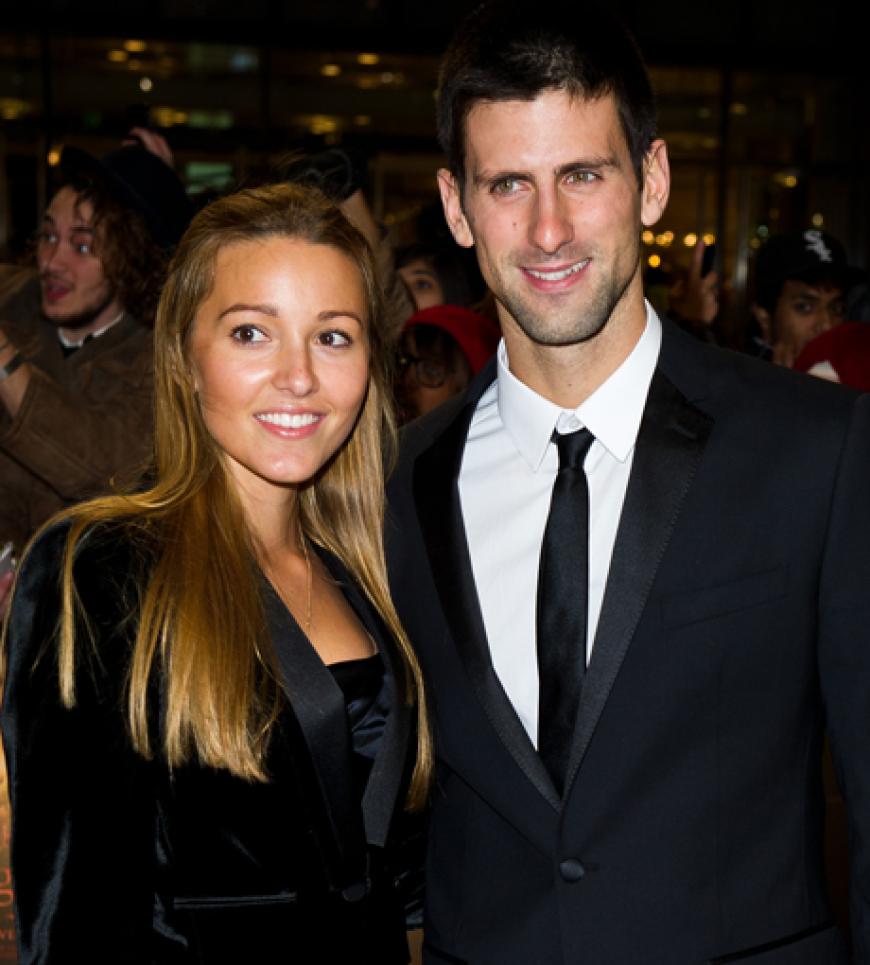 Tennis-As Novak Djokovic kam mit seiner Freundin Jelena Ristic