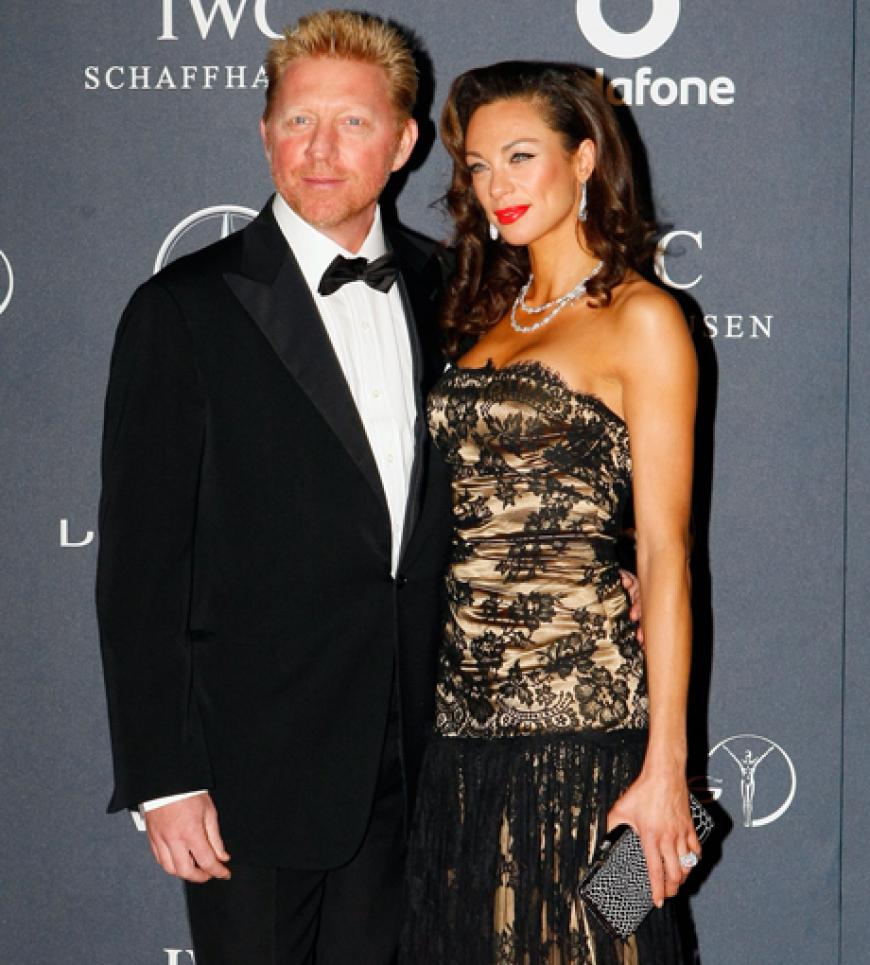 Lilly und Boris Becker posieren für die Fotografen