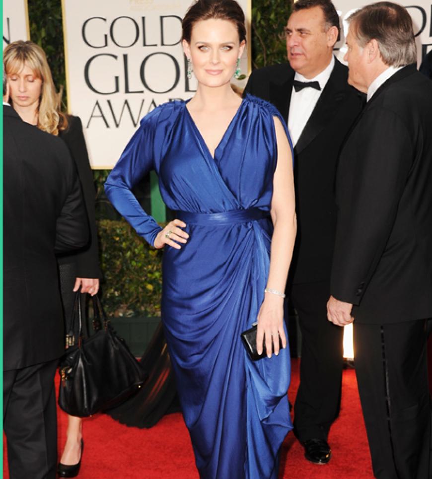 Setzte auf Blau: Schauspielerin Emily Deschanel