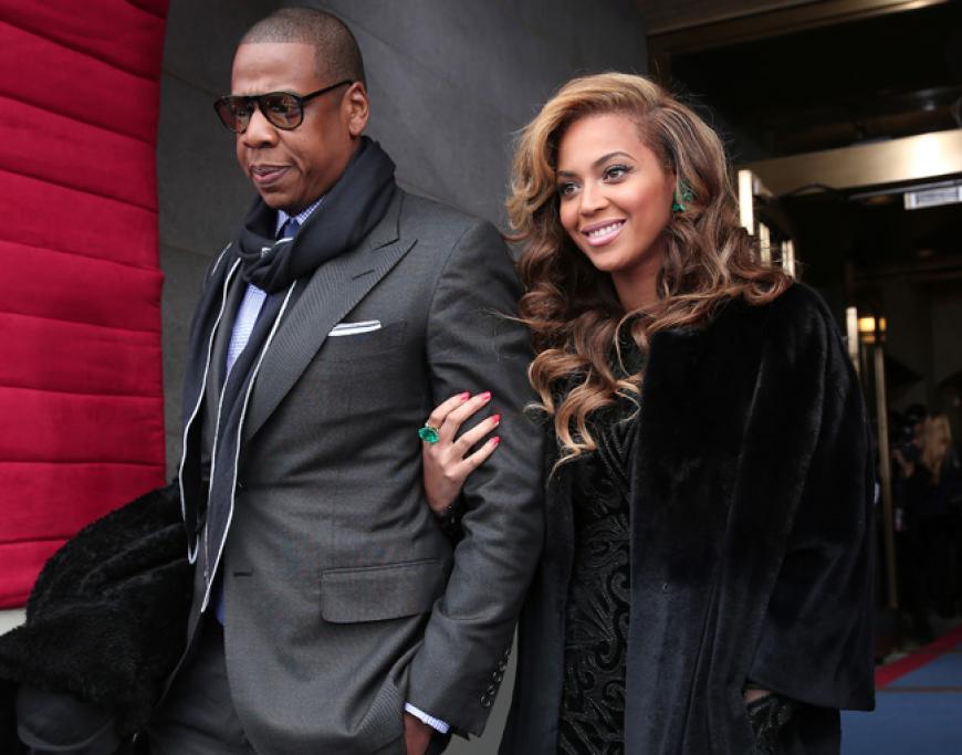 Was für ein Auftritt: Zur Amtseinführung des wiedergewählten US-Präsidenten Barack Obama im Januar 2013 erschienen Jay-Z und Beyoncé Knowles in Washington und stahlen dem
