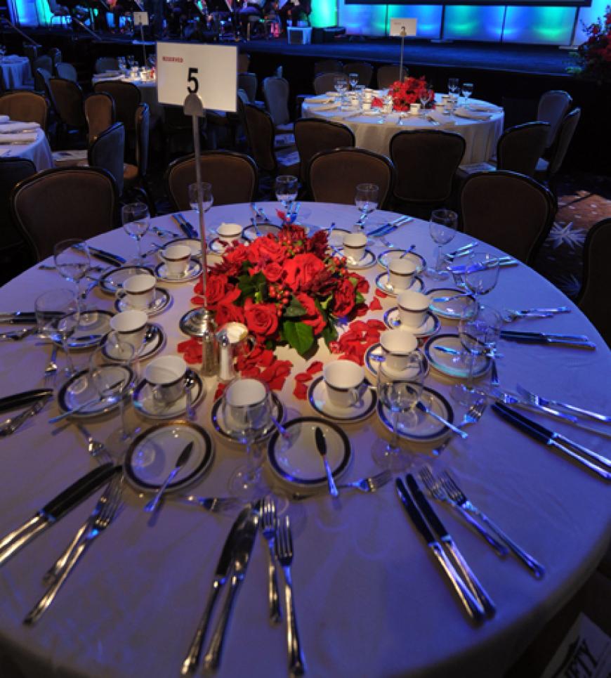 Glamourös: So dinierten die VIPs im Beverly Hilton Hotel in Beverly Hills
