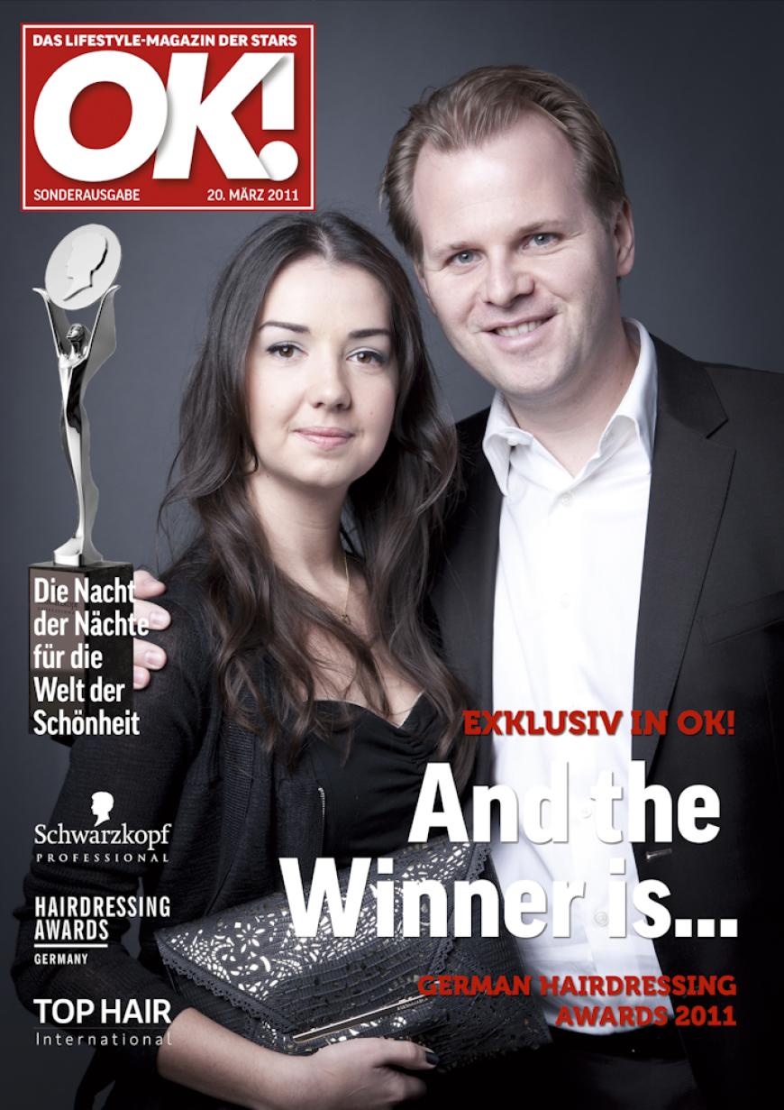 Einmal im Leben das Cover der OK! zieren! Für die Gäste des „German Hairdressing Award 2012“ wurde dieses Traum Wirklichkeit. Jeder Gast des Gala-Abends konnte an einem persönlichen OK! Fotoshooting teilnehmen - und die tollen Ergebnisse sehen Sie hier! Viel Spaß beim Durchklicken!