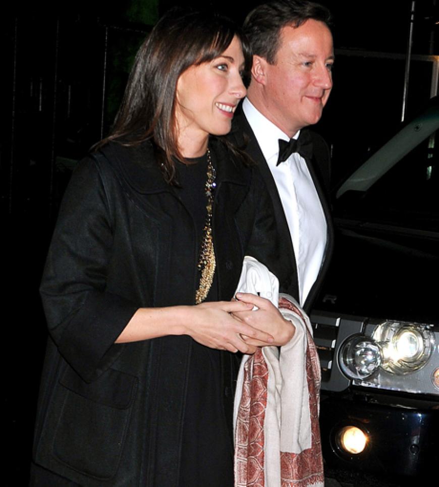 Auf dem Weg ins Kriegsmuseum: Der britische Premierminister David Cameron mit Ehefrau Samantha