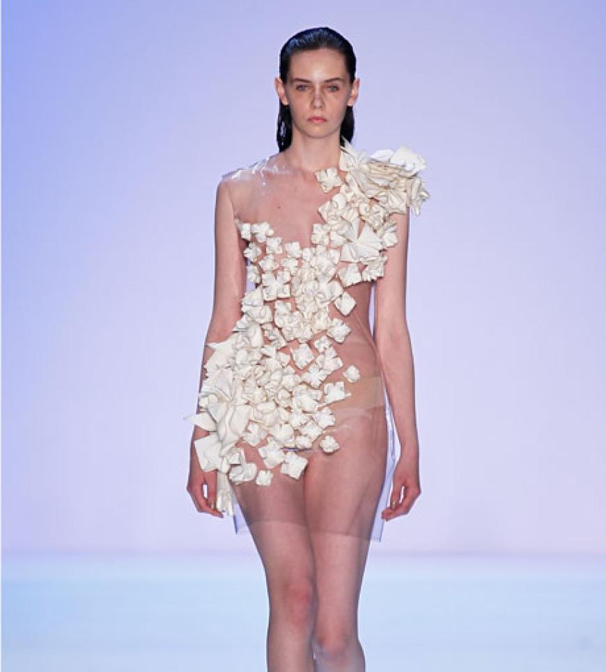 Sie lief für die Designerin Irene Luft...