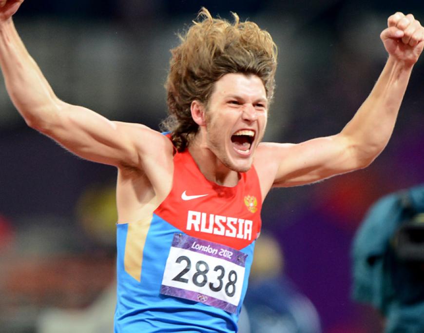 Hochsprung: Ivan Ukhov aus Russland freut sich über seinen Olympiasieg. Und über eine Prämie in Höhe von 100.000 Euro