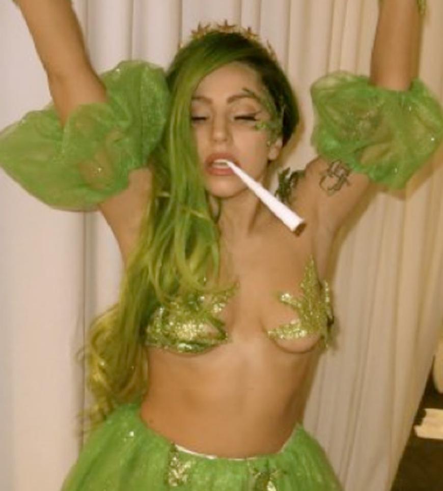 Lady Gaga zeigt einmal mehr viel Haut. Als was sie zu dem Grusel-Fest geht bleibt der Fantasie überlassen ...