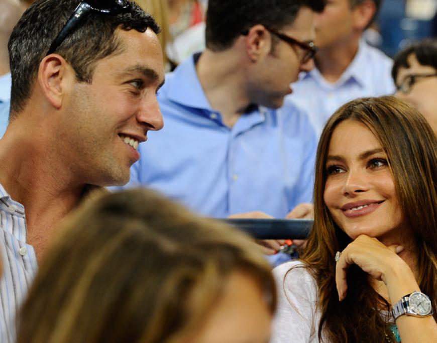 TV-Star Sofia Vergara mit ihrem Verlobten Nick Loeb