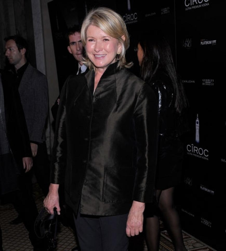 TV-Star und Herausgeberin Martha Stewart stand auch auf der exklusiven Gästeliste