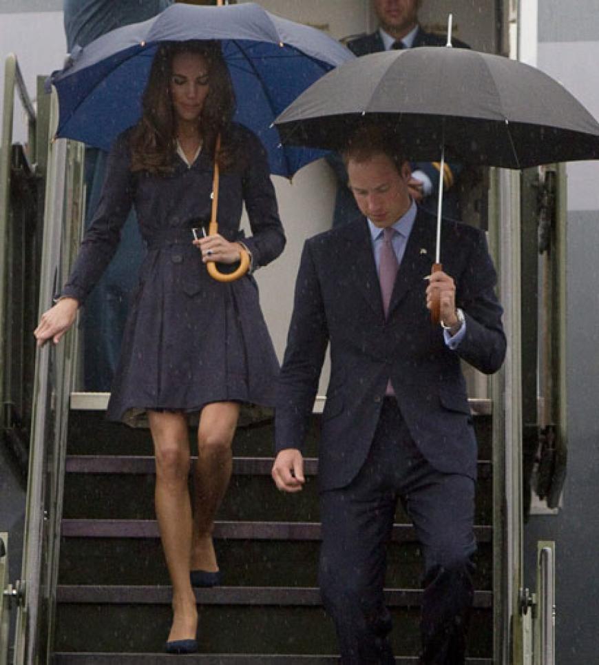 Auch Kate und William wurden am 4. Juli nicht von Sonnenschein in Kanada begrüßt